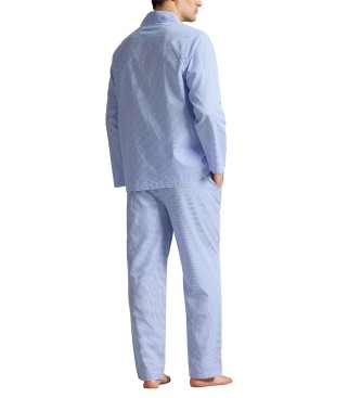 Polo Ralph Lauren Lang pyjamas i poplin med bl� vichy-tern
