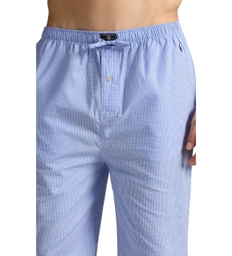Polo Ralph Lauren Lang pyjamas i poplin med bl� vichy-tern