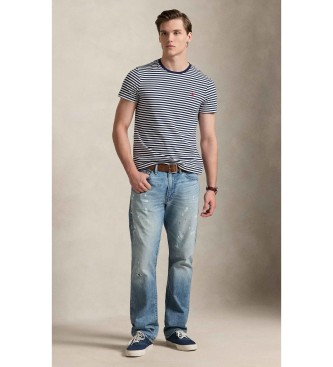 Polo Ralph Lauren Marinblå Custom Slim Fit-tröja i trikå