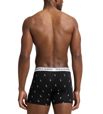 Polo Ralph Lauren Set di 3 boxer in cotone elasticizzato nei colori nero, bianco e grigio.