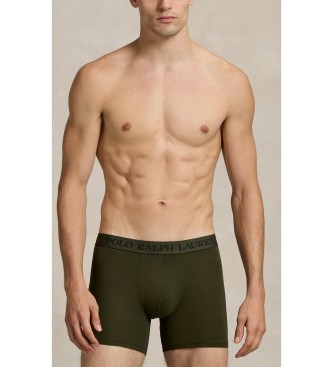 Polo Ralph Lauren 3 calzoncillos b�xer de algod�n el�stico verde