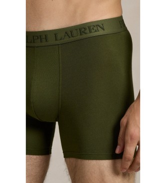 Polo Ralph Lauren 3 calzoncillos b�xer de algod�n el�stico verde