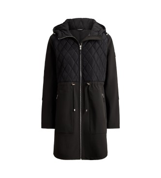 Lauren Ralph Lauren Damen Steppmantel mit Kapuze schwarz