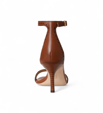 Polo Ralph Lauren Rjave usnjene sandale Allie