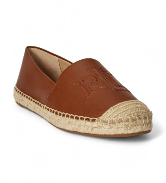 Polo Ralph Lauren Cameryn brune espadriller i l�der