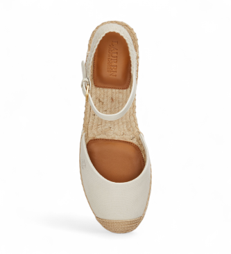 Lauren Ralph Lauren Espadrilles plates Robby en toile �crue