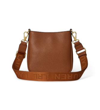 Lauren Ralph Lauren Cameryn liten axelremsv�ska i brunt l�der