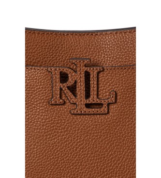 Lauren Ralph Lauren Cameryn liten axelremsv�ska i brunt l�der