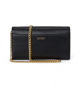 Lauren Ralph Lauren Adair II, sac � bandouli�re moyen en cuir noir