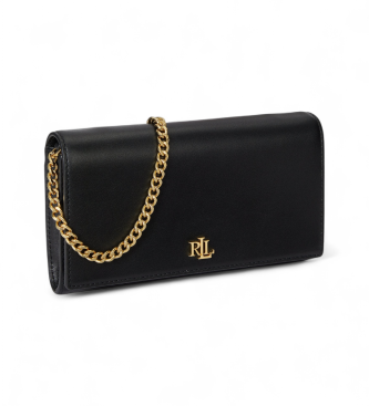 Lauren Ralph Lauren Adair II, sac � bandouli�re moyen en cuir noir