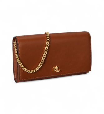 Lauren Ralph Lauren Adair II medium crossbody-v�ska i brunt l�der