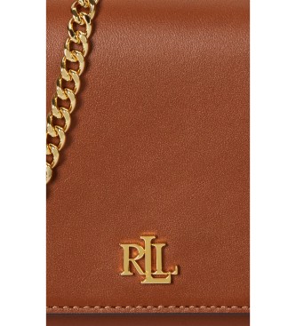 Lauren Ralph Lauren Adair II medium crossbody-v�ska i brunt l�der
