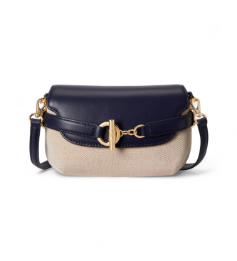 Lauren Ralph Lauren Blaike liten crossbody-v�ska i marinbl� canvas