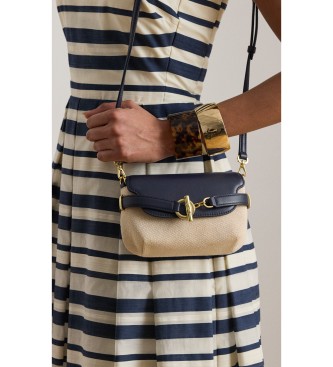 Lauren Ralph Lauren Blaike liten crossbody-v�ska i marinbl� canvas