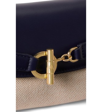 Lauren Ralph Lauren Blaike liten crossbody-v�ska i marinbl� canvas