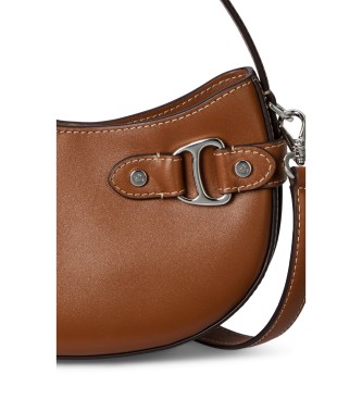Lauren Ralph Lauren Tasha petit sac à bandoulière en cuir marron