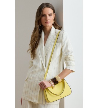 Lauren Ralph Lauren Danni medium cross body l�derv�ska gul