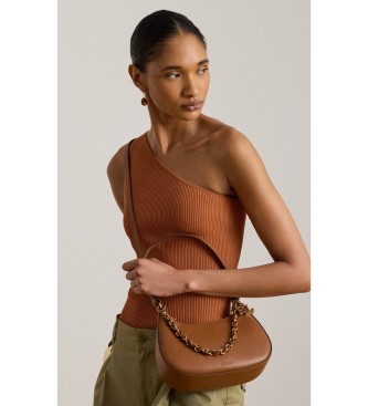 Lauren Ralph Lauren Sac à bandoulière moyen Marcy en cuir marron