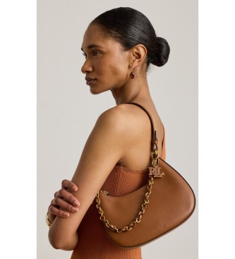 Lauren Ralph Lauren Sac à bandoulière moyen Marcy en cuir marron