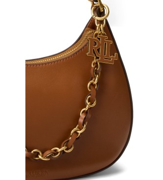 Lauren Ralph Lauren Sac à bandoulière moyen Marcy en cuir marron