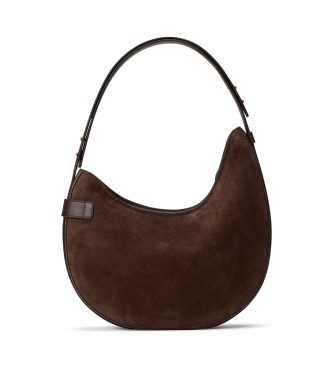 Lauren Ralph Lauren Borsa a tracolla grande Tasha in pelle scamosciata marrone