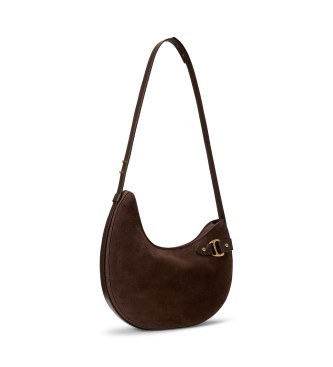 Lauren Ralph Lauren Borsa a tracolla grande Tasha in pelle scamosciata marrone