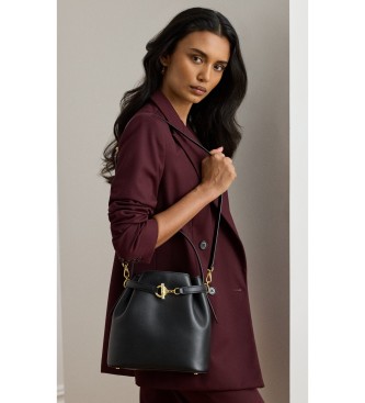 Lauren Ralph Lauren Sacoche moyenne Blaike en cuir noir