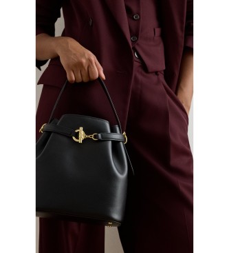Lauren Ralph Lauren Sacoche moyenne Blaike en cuir noir
