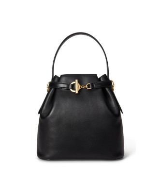 Lauren Ralph Lauren Sacoche moyenne Blaike en cuir noir
