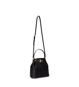 Lauren Ralph Lauren Sacoche moyenne Blaike en cuir noir