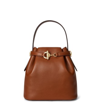 Lauren Ralph Lauren Sacoche Blaike en cuir marron moyen