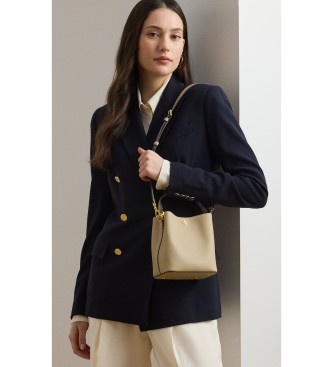 Lauren Ralph Lauren Reese mała skórzana torba cross body taupe