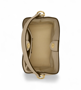 Lauren Ralph Lauren Reese mała skórzana torba cross body taupe