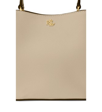 Lauren Ralph Lauren Reese mała skórzana torba cross body taupe