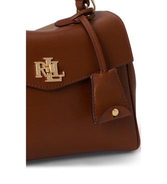Lauren Ralph Lauren Mala rjava torbica iz usnja nappa Farrah