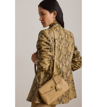 Lauren Ralph Lauren Bolsa satchel Farrah pequena macia marrom