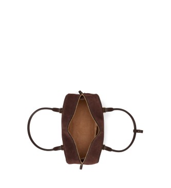 Lauren Ralph Lauren Borsa a tracolla grande Marcy in pelle scamosciata marrone