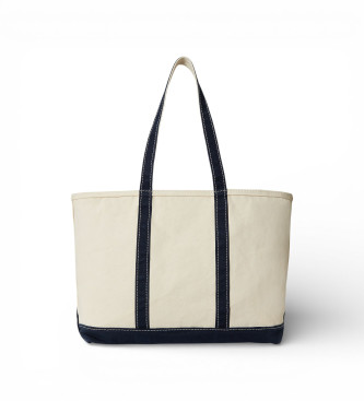 Polo Ralph Lauren Borsa tote in tela Big Pony color bianco sporco