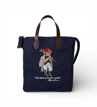 Polo Ralph Lauren Totebag i canvas med polotr�ja med bj�rn i marinbl� f�rg
