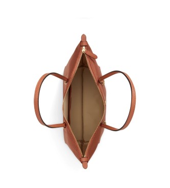 Lauren Ralph Lauren Keaton mittelgroße braune Nylon Tragetasche