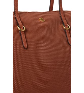 Lauren Ralph Lauren Keaton mittelgroße braune Nylon Tragetasche