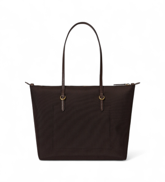 Lauren Ralph Lauren Bolso tote Keaton mediano de nailon marrón oscuro