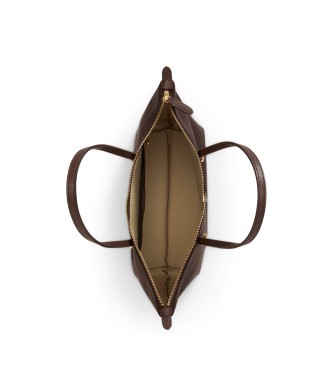 Lauren Ralph Lauren Bolso tote Keaton mediano de nailon marrón oscuro