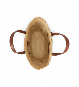 Lauren Ralph Lauren Gro�e beige geh�kelte Tragetasche Lainey