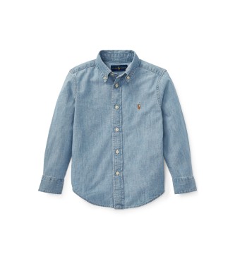 Polo Ralph Lauren Bl� chambray-skjorte i bomuld