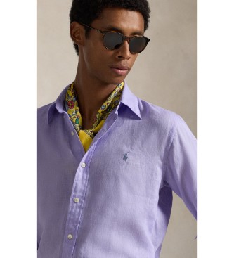 Polo Ralph Lauren Camisa de lino Custom Fit lila