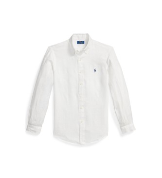 Polo Ralph Lauren Custom Fit Linen Shirt white