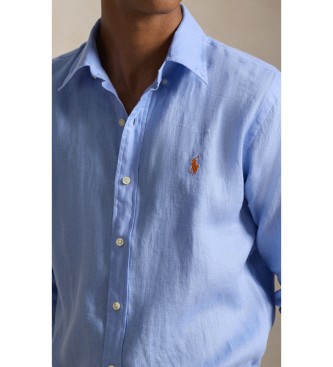 Polo Ralph Lauren Custom Fit Linen Shirt blue