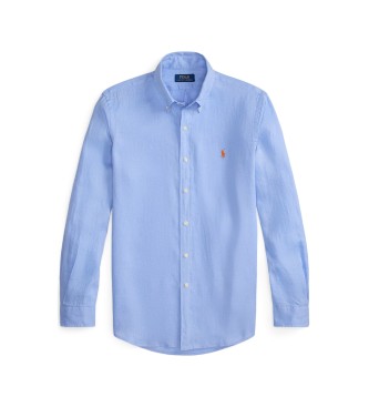 Polo Ralph Lauren Custom Fit Linen Shirt blue