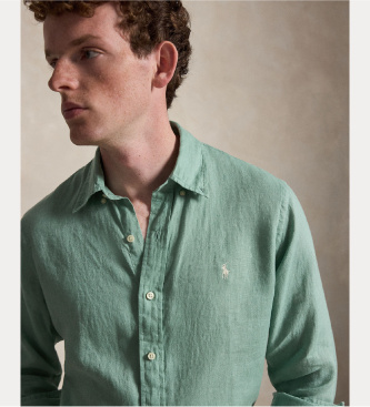 Polo Ralph Lauren Camicia di lino verde su misura